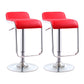 Modern Rectangular Bar Stool Footrest Indoor Adjustable Metal Counter Chair Red 2 Piece Set Clearhalo 'Bar Furniture' 'Bar Stools' 'bar_stools' 'furn' 'furn_bar_stools' 'furniture_bar_stools' 'Kitchen & Dining Furniture' 'kitchen&dining_furn' 'kitchen' 'kitchen_furn' Furniture' 4252529