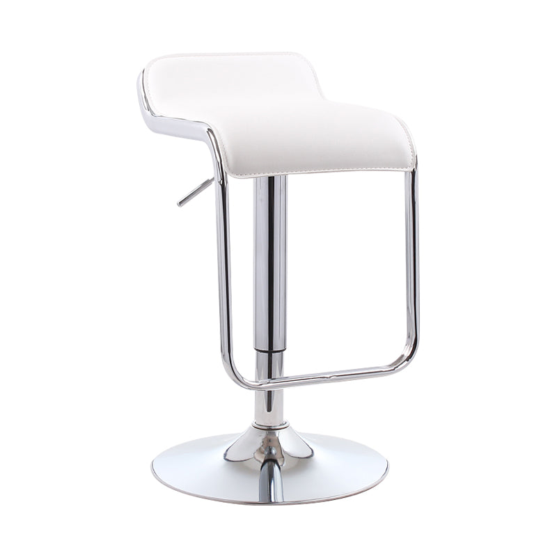 Modern Rectangular Bar Stool Footrest Indoor Adjustable Metal Counter Chair White 1 Piece Clearhalo 'Bar Furniture' 'Bar Stools' 'bar_stools' 'furn' 'furn_bar_stools' 'furniture_bar_stools' 'Kitchen & Dining Furniture' 'kitchen&dining_furn' 'kitchen' 'kitchen_furn' Furniture' 4252534