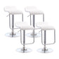 Modern Rectangular Bar Stool Footrest Indoor Adjustable Metal Counter Chair White 4 Piece Set Clearhalo 'Bar Furniture' 'Bar Stools' 'bar_stools' 'furn' 'furn_bar_stools' 'furniture_bar_stools' 'Kitchen & Dining Furniture' 'kitchen&dining_furn' 'kitchen' 'kitchen_furn' Furniture' 4252536