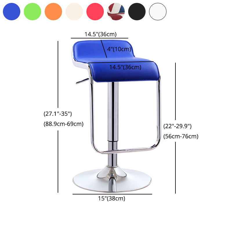 Modern Rectangular Bar Stool Footrest Indoor Adjustable Metal Counter Chair Clearhalo 'Bar Furniture' 'Bar Stools' 'bar_stools' 'furn' 'furn_bar_stools' 'furniture_bar_stools' 'Kitchen & Dining Furniture' 'kitchen&dining_furn' 'kitchen' 'kitchen_furn' Furniture' 4252540