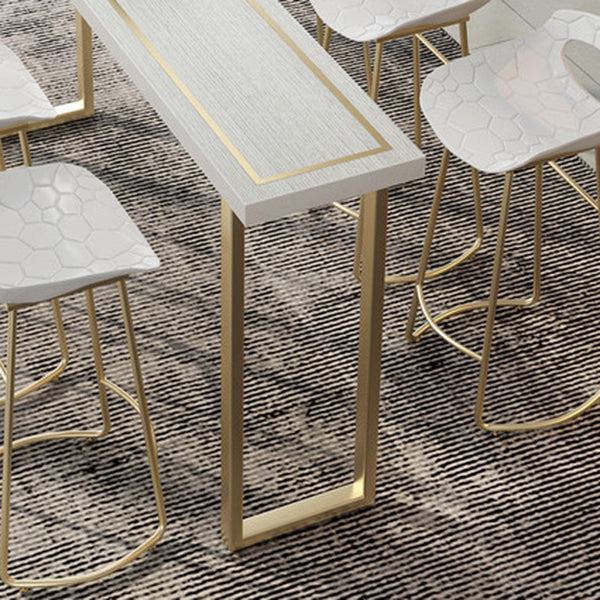 Wood Top Cocktail Bar Table Nordic Gold Frame Bar Height Table for Dining Room Clearhalo 'Bar Furniture' 'Bar Tables' 'bar_tables' 'furn' 'furn_bar_tables' 'Furniture' 'furniture_bar_tables' 'Kitchen & Dining Furniture' 'kitchen&dining_furn' 'kitchen' 4257788