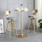 Glam Rectangle Faux Marble Bar Dining Table Gold Indoor Bistro Table with Trestle Pedestal Clearhalo 'Bar Furniture' 'Bar Tables' 'bar_tables' 'furn' 'furn_bar_tables' 'Furniture' 'furniture_bar_tables' 'Kitchen & Dining Furniture' 'kitchen&dining_furn' 'kitchen' 4257800