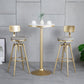 Glam Rectangle Faux Marble Bar Dining Table Gold Indoor Bistro Table with Trestle Pedestal Clearhalo 'Bar Furniture' 'Bar Tables' 'bar_tables' 'furn' 'furn_bar_tables' 'Furniture' 'furniture_bar_tables' 'Kitchen & Dining Furniture' 'kitchen&dining_furn' 'kitchen' 4257806