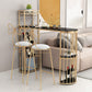Glam Style Cocktail Bar Table 42-inch Height Metal Base Bar Height Storage Table Clearhalo 'Bar Furniture' 'Bar Tables' 'bar_tables' 'furn' 'furn_bar_tables' 'Furniture' 'furniture_bar_tables' 'Kitchen & Dining Furniture' 'kitchen&dining_furn' 'kitchen' 4257816