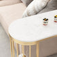Glam Style Cocktail Bar Table 42-inch Height Metal Base Bar Height Storage Table Clearhalo 'Bar Furniture' 'Bar Tables' 'bar_tables' 'furn' 'furn_bar_tables' 'Furniture' 'furniture_bar_tables' 'Kitchen & Dining Furniture' 'kitchen&dining_furn' 'kitchen' 4257819