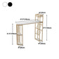 Glam Style Cocktail Bar Table 42-inch Height Metal Base Bar Height Storage Table Clearhalo 'Bar Furniture' 'Bar Tables' 'bar_tables' 'furn' 'furn_bar_tables' 'Furniture' 'furniture_bar_tables' 'Kitchen & Dining Furniture' 'kitchen&dining_furn' 'kitchen' 4257824