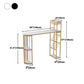 Glam Style Cocktail Bar Table 42-inch Height Metal Base Bar Height Storage Table Clearhalo 'Bar Furniture' 'Bar Tables' 'bar_tables' 'furn' 'furn_bar_tables' 'Furniture' 'furniture_bar_tables' 'Kitchen & Dining Furniture' 'kitchen&dining_furn' 'kitchen' 4257825