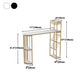 Glam Style Cocktail Bar Table 42-inch Height Metal Base Bar Height Storage Table Clearhalo 'Bar Furniture' 'Bar Tables' 'bar_tables' 'furn' 'furn_bar_tables' 'Furniture' 'furniture_bar_tables' 'Kitchen & Dining Furniture' 'kitchen&dining_furn' 'kitchen' 4257827