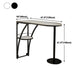 Glam Style 41.3"H Bar Table Faux Marble White Top Specialty Bistro Table Clearhalo 'Bar Furniture' 'Bar Tables' 'bar_tables' 'furn' 'furn_bar_tables' 'Furniture' 'furniture_bar_tables' 'Kitchen & Dining Furniture' 'kitchen&dining_furn' 'kitchen' 4257839
