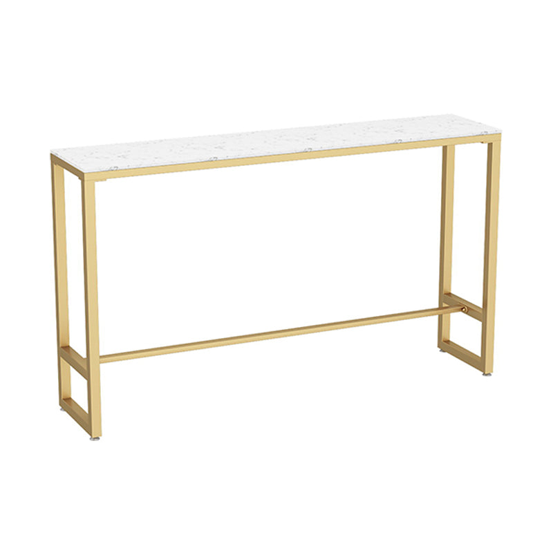 Glam Style Marble Cocktail Bar Table 42-inch Height Metal Base Bar Table Without Chairs Clearhalo 'Bar Furniture' 'Bar Tables' 'bar_tables' 'furn' 'furn_bar_tables' 'Furniture' 'furniture_bar_tables' 'Kitchen & Dining Furniture' 'kitchen&dining_furn' 'kitchen' 4257845