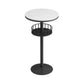 42-inch Height Cocktail Bar Table Modern Metal Base Bar Height Storage Table Black White Round Clearhalo 'Bar Furniture' 'Bar Tables' 'bar_tables' 'furn' 'furn_bar_tables' 'Furniture' 'furniture_bar_tables' 'Kitchen & Dining Furniture' 'kitchen&dining_furn' 'kitchen' 4257891