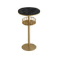 42-inch Height Cocktail Bar Table Modern Metal Base Bar Height Storage Table Gold Black Round Clearhalo 'Bar Furniture' 'Bar Tables' 'bar_tables' 'furn' 'furn_bar_tables' 'Furniture' 'furniture_bar_tables' 'Kitchen & Dining Furniture' 'kitchen&dining_furn' 'kitchen' 4257895