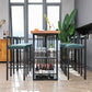 Industrial Style Bar Table 42-inch Height Brown Wood Top Metal Base Bistro Table Clearhalo 'Bar Furniture' 'Bar Tables' 'bar_tables' 'furn' 'furn_bar_tables' 'Furniture' 'furniture_bar_tables' 'Kitchen & Dining Furniture' 'kitchen&dining_furn' 'kitchen' 4257919