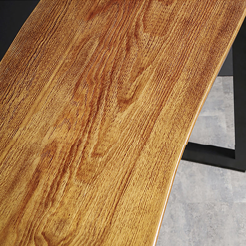 Rectangle Wood Top Counter Table Metal Black Legs 42-inch Height Industrial Bar Table Clearhalo 'Bar Furniture' 'Bar Tables' 'bar_tables' 'furn' 'furn_bar_tables' 'Furniture' 'furniture_bar_tables' 'Kitchen & Dining Furniture' 'kitchen&dining_furn' 'kitchen' 4257964
