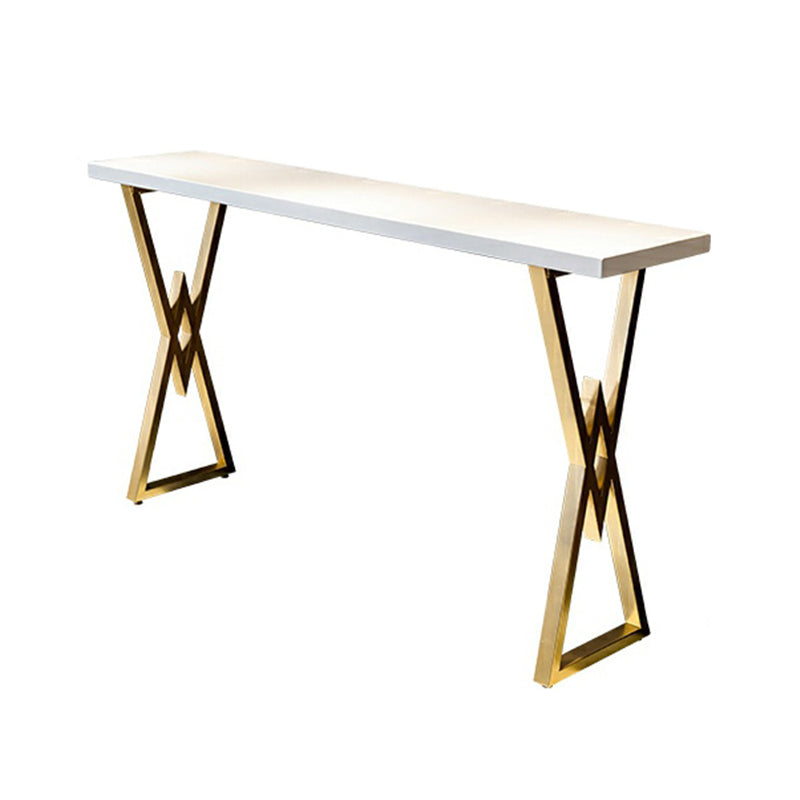 Nordic White Wood Bar Table 42-inch Height Pub Table for Kitchen Living Room Without Chairs Clearhalo 'Bar Furniture' 'Bar Tables' 'bar_tables' 'furn' 'furn_bar_tables' 'Furniture' 'furniture_bar_tables' 'Kitchen & Dining Furniture' 'kitchen&dining_furn' 'kitchen' 4258095