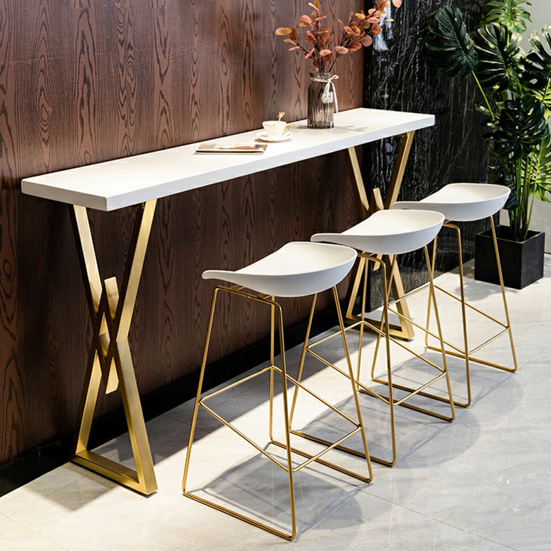 Nordic White Wood Bar Table 42-inch Height Pub Table for Kitchen Living Room Clearhalo 'Bar Furniture' 'Bar Tables' 'bar_tables' 'furn' 'furn_bar_tables' 'Furniture' 'furniture_bar_tables' 'Kitchen & Dining Furniture' 'kitchen&dining_furn' 'kitchen' 4258098