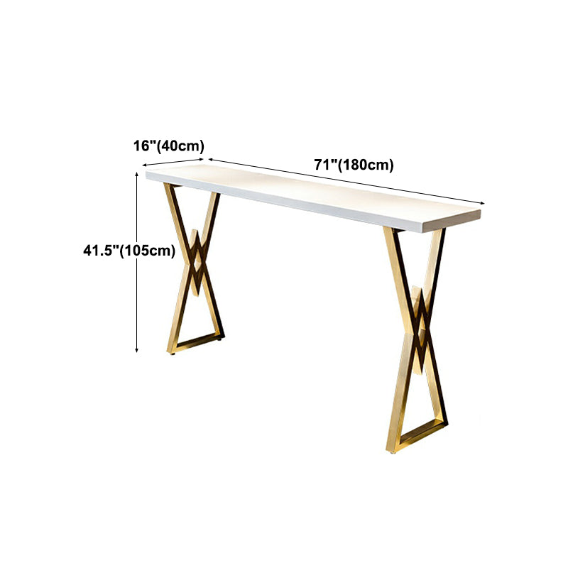 Nordic White Wood Bar Table 42-inch Height Pub Table for Kitchen Living Room Clearhalo 'Bar Furniture' 'Bar Tables' 'bar_tables' 'furn' 'furn_bar_tables' 'Furniture' 'furniture_bar_tables' 'Kitchen & Dining Furniture' 'kitchen&dining_furn' 'kitchen' 4258103