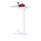 Industrial Metal Bar Table 23"x13" Rectangle Top Indoor Adjustable Height Bistro Table 23.6"L x 13.8"W x 39.4"H White Without Chairs Clearhalo 'Bar Furniture' 'Bar Tables' 'bar_tables' 'furn' 'furn_bar_tables' 'Furniture' 'furniture_bar_tables' 'Kitchen & Dining Furniture' 'kitchen&dining_furn' 'kitchen' 4258110