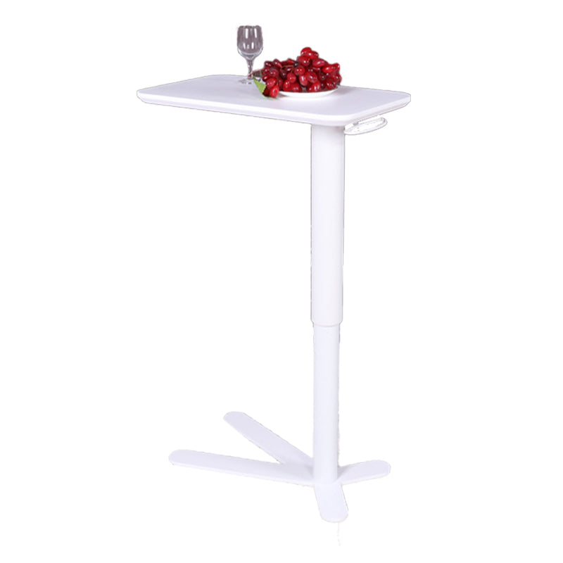 Industrial Metal Bar Table 23"x13" Rectangle Top Indoor Adjustable Height Bistro Table 23.6"L x 13.8"W x 39.4"H White Without Chairs Clearhalo 'Bar Furniture' 'Bar Tables' 'bar_tables' 'furn' 'furn_bar_tables' 'Furniture' 'furniture_bar_tables' 'Kitchen & Dining Furniture' 'kitchen&dining_furn' 'kitchen' 4258110