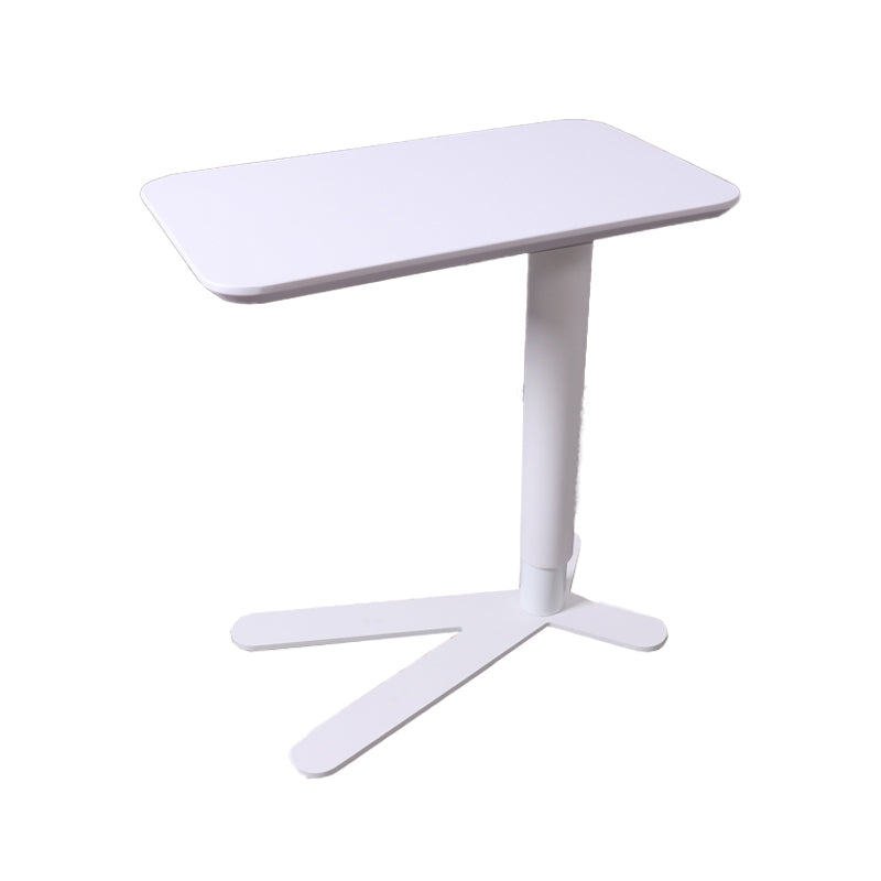 Industrial Metal Bar Table 23"x13" Rectangle Top Indoor Adjustable Height Bistro Table 23.6"L x 13.8"W x 28.7"H White Without Chairs Clearhalo 'Bar Furniture' 'Bar Tables' 'bar_tables' 'furn' 'furn_bar_tables' 'Furniture' 'furniture_bar_tables' 'Kitchen & Dining Furniture' 'kitchen&dining_furn' 'kitchen' 4258111