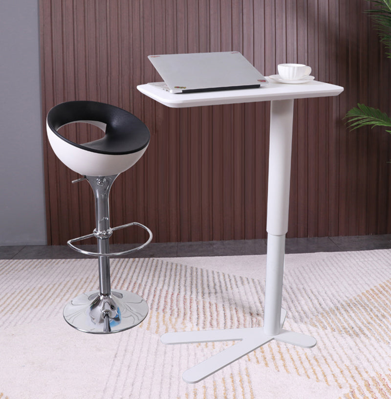 Industrial Metal Bar Table 23"x13" Rectangle Top Indoor Adjustable Height Bistro Table Clearhalo 'Bar Furniture' 'Bar Tables' 'bar_tables' 'furn' 'furn_bar_tables' 'Furniture' 'furniture_bar_tables' 'Kitchen & Dining Furniture' 'kitchen&dining_furn' 'kitchen' 4258123