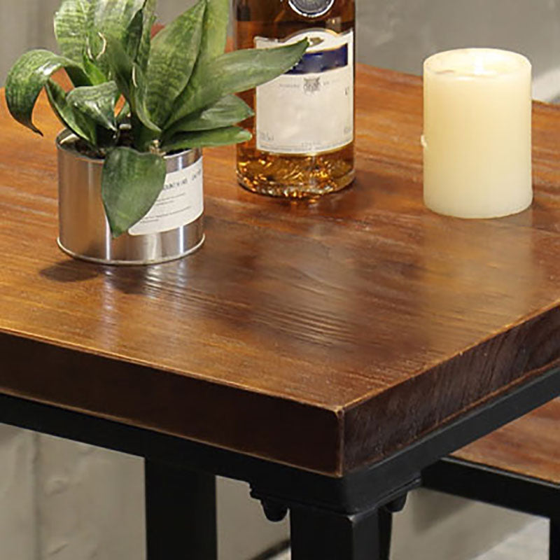 Industrial Style 42-inch Height Counter Table Wood Top Bar Table for Indoor Clearhalo 'Bar Furniture' 'Bar Tables' 'bar_tables' 'furn' 'furn_bar_tables' 'Furniture' 'furniture_bar_tables' 'Kitchen & Dining Furniture' 'kitchen&dining_furn' 'kitchen' 4258133