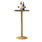 Glam Style Iron Bar Table Round Top Indoor Pedestal Bistro Table - 21"W x 41"H Black Without Chairs Clearhalo 'Bar Furniture' 'Bar Tables' 'bar_tables' 'furn' 'furn_bar_tables' 'Furniture' 'furniture_bar_tables' 'Kitchen & Dining Furniture' 'kitchen&dining_furn' 'kitchen' 4258154