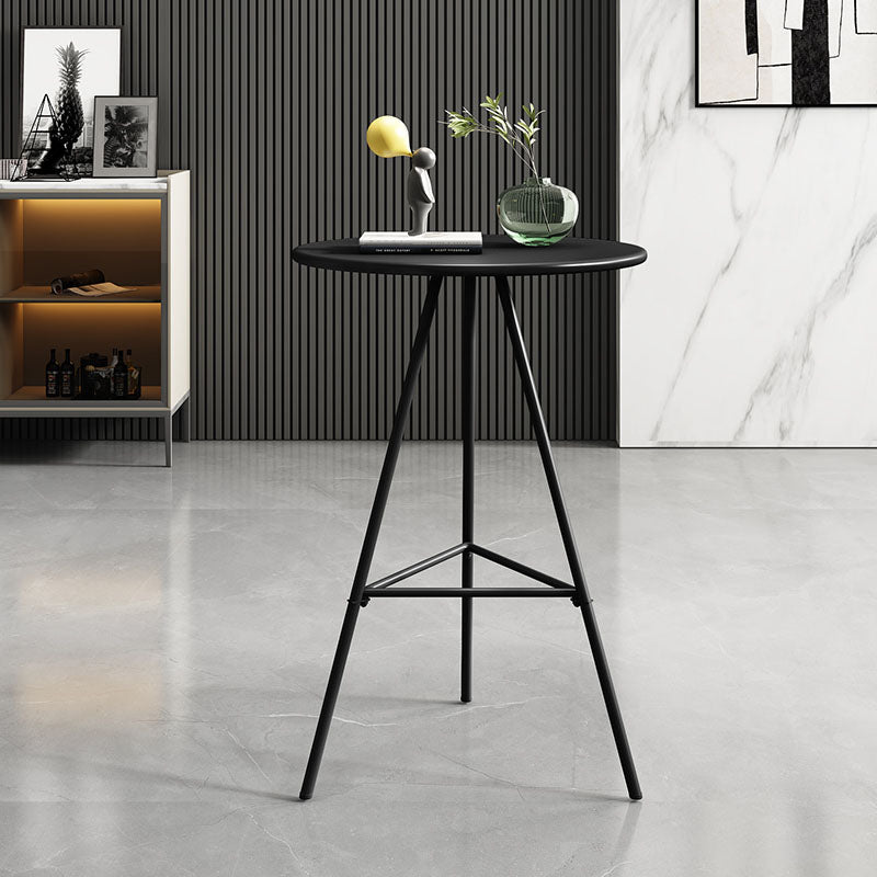 Industrial Style Iron Bar Table 23.62" Round Top Indoor Table with 3 Legs Clearhalo 'Bar Furniture' 'Bar Tables' 'bar_tables' 'furn' 'furn_bar_tables' 'Furniture' 'furniture_bar_tables' 'Kitchen & Dining Furniture' 'kitchen&dining_furn' 'kitchen' 4258171