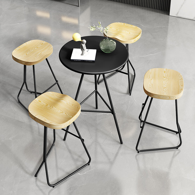 Industrial Style Iron Bar Table 23.62" Round Top Indoor Table with 3 Legs Clearhalo 'Bar Furniture' 'Bar Tables' 'bar_tables' 'furn' 'furn_bar_tables' 'Furniture' 'furniture_bar_tables' 'Kitchen & Dining Furniture' 'kitchen&dining_furn' 'kitchen' 4258173
