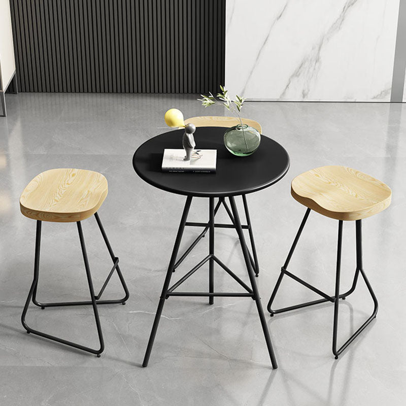Industrial Style Iron Bar Table 23.62" Round Top Indoor Table with 3 Legs Clearhalo 'Bar Furniture' 'Bar Tables' 'bar_tables' 'furn' 'furn_bar_tables' 'Furniture' 'furniture_bar_tables' 'Kitchen & Dining Furniture' 'kitchen&dining_furn' 'kitchen' 4258180