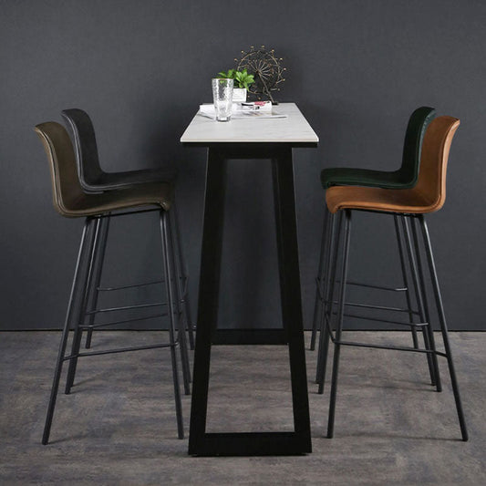 Industrial White Top Counter Table 42-inch Height Table for Living Room Clearhalo 'Bar Furniture' 'Bar Tables' 'bar_tables' 'furn' 'furn_bar_tables' 'Furniture' 'furniture_bar_tables' 'Kitchen & Dining Furniture' 'kitchen&dining_furn' 'kitchen' 4258200