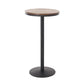Industrial Black Iron Bar Table Wood 21.65" W Top Indoor Bistro Table with Pedestal 21.7"L x 21.7"W x 41.3"H Round Without Chairs Clearhalo 'Bar Furniture' 'Bar Tables' 'bar_tables' 'furn' 'furn_bar_tables' 'Furniture' 'furniture_bar_tables' 'Kitchen & Dining Furniture' 'kitchen&dining_furn' 'kitchen' 4258223