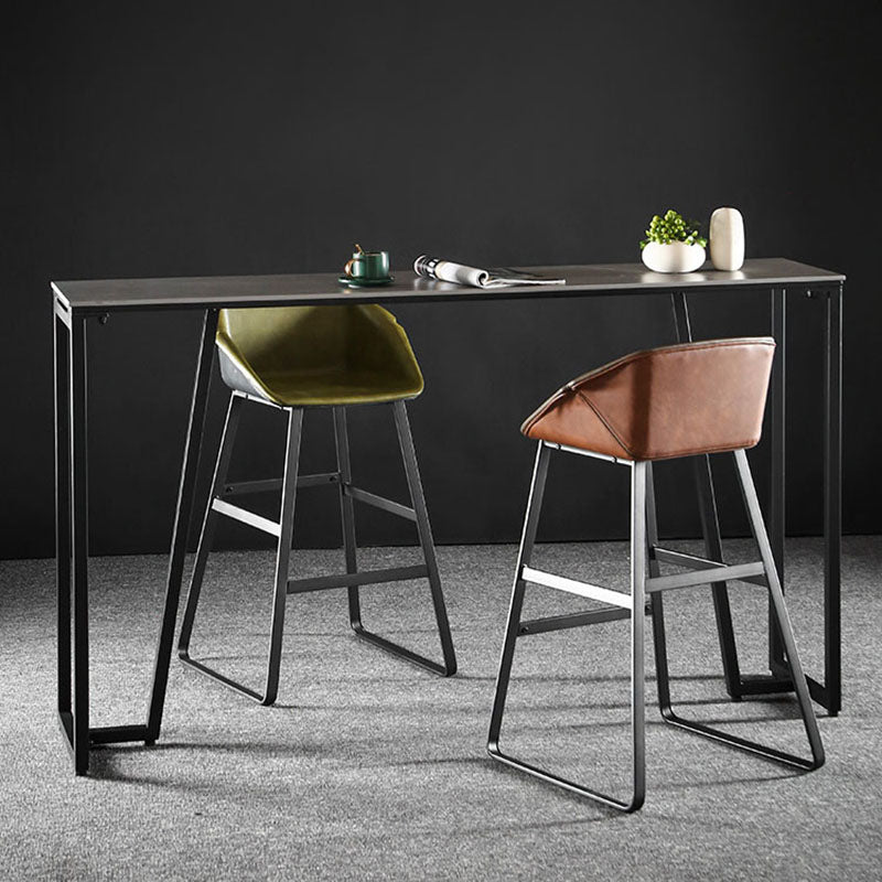 Rectangle Top Counter Table Industrial 42-inch Height Table for Dining Room Clearhalo 'Bar Furniture' 'Bar Tables' 'bar_tables' 'furn' 'furn_bar_tables' 'Furniture' 'furniture_bar_tables' 'Kitchen & Dining Furniture' 'kitchen&dining_furn' 'kitchen' 4258241