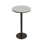 Industrial Metal Bar Table Faux Marble Round Top Indoor Bistro Table - 23"x41" White Without Chairs Clearhalo 'Bar Furniture' 'Bar Tables' 'bar_tables' 'furn' 'furn_bar_tables' 'Furniture' 'furniture_bar_tables' 'Kitchen & Dining Furniture' 'kitchen&dining_furn' 'kitchen' 4258273