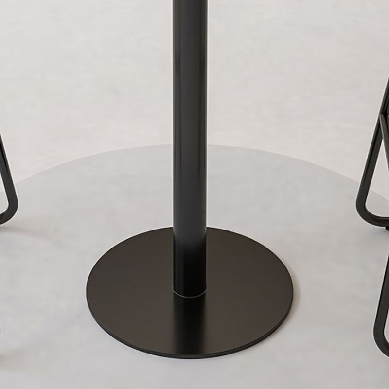 Industrial Metal Bar Table Faux Marble Round Top Indoor Bistro Table - 23"x41" Clearhalo 'Bar Furniture' 'Bar Tables' 'bar_tables' 'furn' 'furn_bar_tables' 'Furniture' 'furniture_bar_tables' 'Kitchen & Dining Furniture' 'kitchen&dining_furn' 'kitchen' 4258275