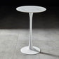 Industrial Metal Bar Table Faux Marble 27.56" Round Top Indoor Bistro Table White Without Chairs Clearhalo 'Bar Furniture' 'Bar Tables' 'bar_tables' 'furn' 'furn_bar_tables' 'Furniture' 'furniture_bar_tables' 'Kitchen & Dining Furniture' 'kitchen&dining_furn' 'kitchen' 4258279