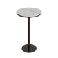 Industrial Metal Bar Table Faux Marble 23.6" Round Top Indoor Bistro Table White Without Chairs Clearhalo 'Bar Furniture' 'Bar Tables' 'bar_tables' 'furn' 'furn_bar_tables' 'Furniture' 'furniture_bar_tables' 'Kitchen & Dining Furniture' 'kitchen&dining_furn' 'kitchen' 4258314