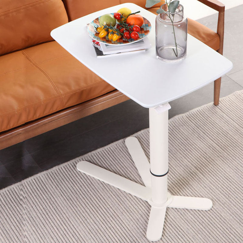 Industrial Style Metal Bar Table Rectangle Top Indoor Adjustable Height Bistro Table White White Without Chairs Clearhalo 'Bar Furniture' 'Bar Tables' 'bar_tables' 'furn' 'furn_bar_tables' 'Furniture' 'furniture_bar_tables' 'Kitchen & Dining Furniture' 'kitchen&dining_furn' 'kitchen' 4258320