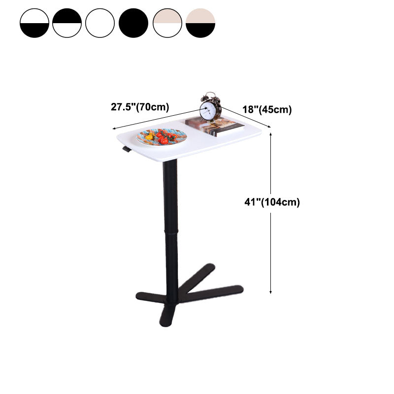Industrial Style Metal Bar Table Rectangle Top Indoor Adjustable Height Bistro Table Clearhalo 'Bar Furniture' 'Bar Tables' 'bar_tables' 'furn' 'furn_bar_tables' 'Furniture' 'furniture_bar_tables' 'Kitchen & Dining Furniture' 'kitchen&dining_furn' 'kitchen' 4258335