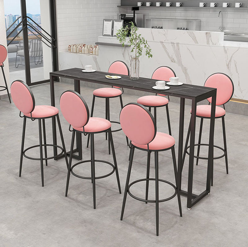 Industrial Rectangle Top Counter Table Marble Top 42-inch Height Bar Table Clearhalo 'Bar Furniture' 'Bar Tables' 'bar_tables' 'furn' 'furn_bar_tables' 'Furniture' 'furniture_bar_tables' 'Kitchen & Dining Furniture' 'kitchen&dining_furn' 'kitchen' 4258397