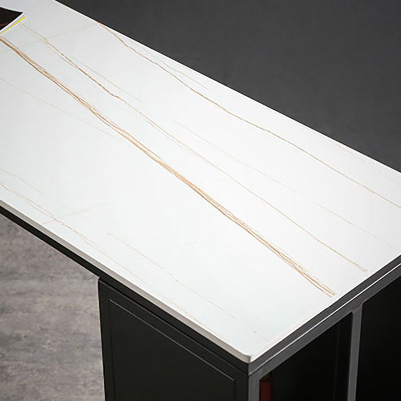 42-inch Height Cocktail Bar Table Industrial Style Metal Base Bar Height Storage Table Clearhalo 'Bar Furniture' 'Bar Tables' 'bar_tables' 'furn' 'furn_bar_tables' 'Furniture' 'furniture_bar_tables' 'Kitchen & Dining Furniture' 'kitchen&dining_furn' 'kitchen' 4258431