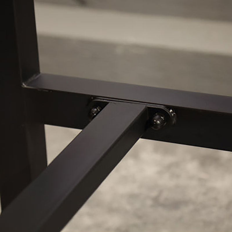 Square Wood Top Counter Table Metal Black Legs 42-inch Height Bar Table Clearhalo 'Bar Furniture' 'Bar Tables' 'bar_tables' 'furn' 'furn_bar_tables' 'Furniture' 'furniture_bar_tables' 'Kitchen & Dining Furniture' 'kitchen&dining_furn' 'kitchen' 4258465