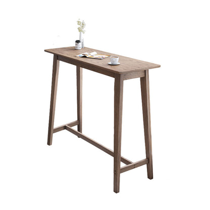 Industrial Style Natural Wood Bar Table Rectangle Top Indoor 41.34"H Bistro Table Without Chairs Clearhalo 'Bar Furniture' 'Bar Tables' 'bar_tables' 'furn' 'furn_bar_tables' 'Furniture' 'furniture_bar_tables' 'Kitchen & Dining Furniture' 'kitchen&dining_furn' 'kitchen' 4258491