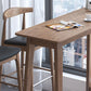 Industrial Style Natural Wood Bar Table Rectangle Top Indoor 41.34"H Bistro Table Clearhalo 'Bar Furniture' 'Bar Tables' 'bar_tables' 'furn' 'furn_bar_tables' 'Furniture' 'furniture_bar_tables' 'Kitchen & Dining Furniture' 'kitchen&dining_furn' 'kitchen' 4258495