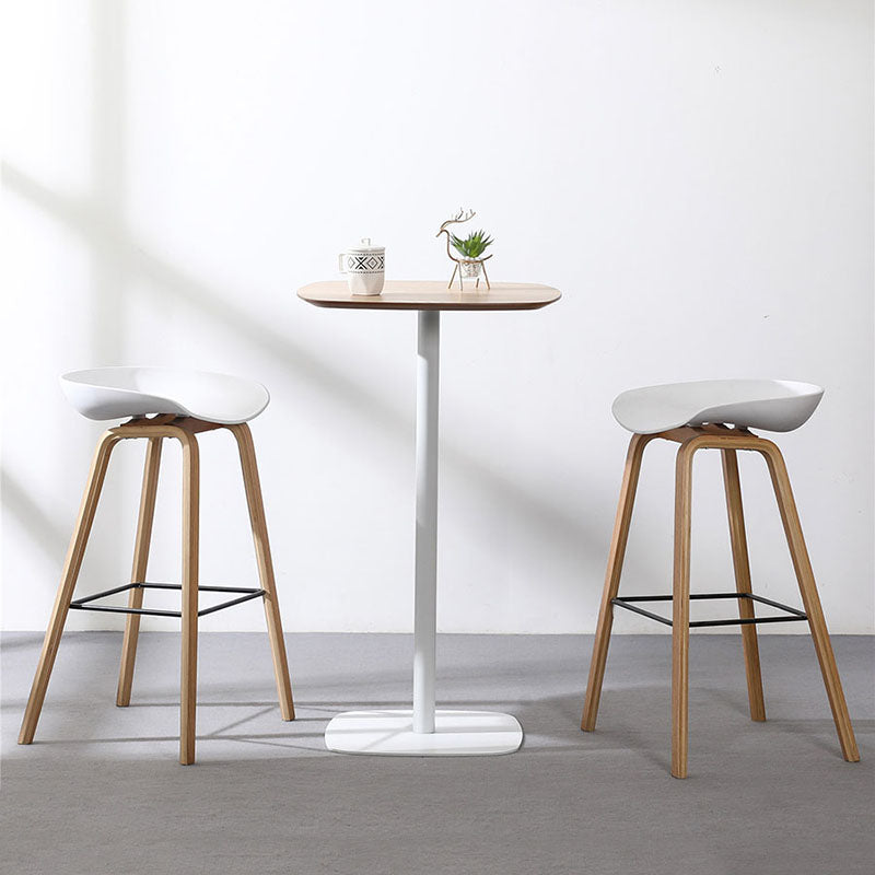 Industrial Style Bar Table Wood and Metal Pub Table- 41"H X 24"W Clearhalo 'Bar Furniture' 'Bar Tables' 'bar_tables' 'furn' 'furn_bar_tables' 'Furniture' 'furniture_bar_tables' 'Kitchen & Dining Furniture' 'kitchen&dining_furn' 'kitchen' 4258508