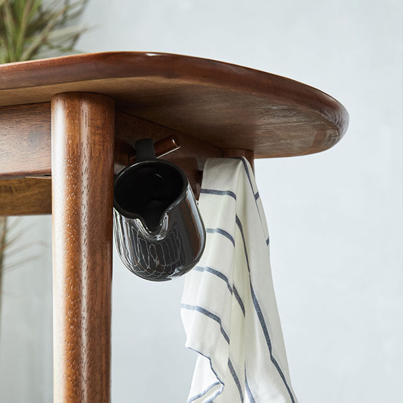 Industrial Style Natural Wood Bar Table Oval Top Indoor 40.75"H Bistro Table Clearhalo 'Bar Furniture' 'Bar Tables' 'bar_tables' 'furn' 'furn_bar_tables' 'Furniture' 'furniture_bar_tables' 'Kitchen & Dining Furniture' 'kitchen&dining_furn' 'kitchen' 4258520