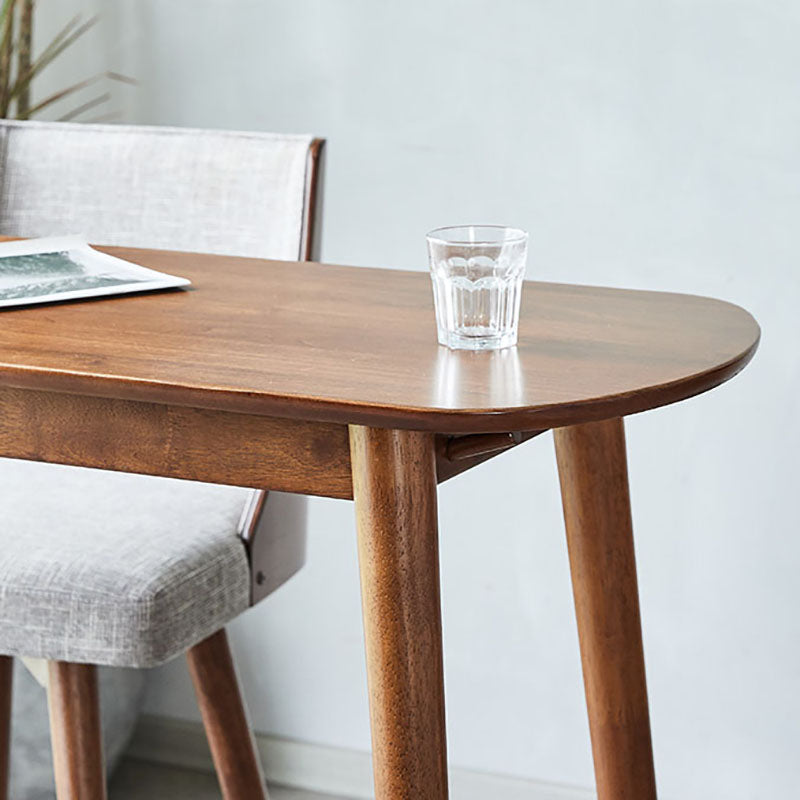 Industrial Style Natural Wood Bar Table Oval Top Indoor 40.75"H Bistro Table Clearhalo 'Bar Furniture' 'Bar Tables' 'bar_tables' 'furn' 'furn_bar_tables' 'Furniture' 'furniture_bar_tables' 'Kitchen & Dining Furniture' 'kitchen&dining_furn' 'kitchen' 4258522