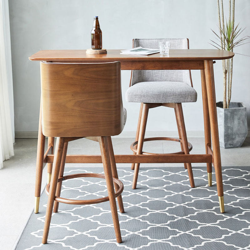 Industrial Style Natural Wood Bar Table Oval Top Indoor 40.75"H Bistro Table Clearhalo 'Bar Furniture' 'Bar Tables' 'bar_tables' 'furn' 'furn_bar_tables' 'Furniture' 'furniture_bar_tables' 'Kitchen & Dining Furniture' 'kitchen&dining_furn' 'kitchen' 4258523