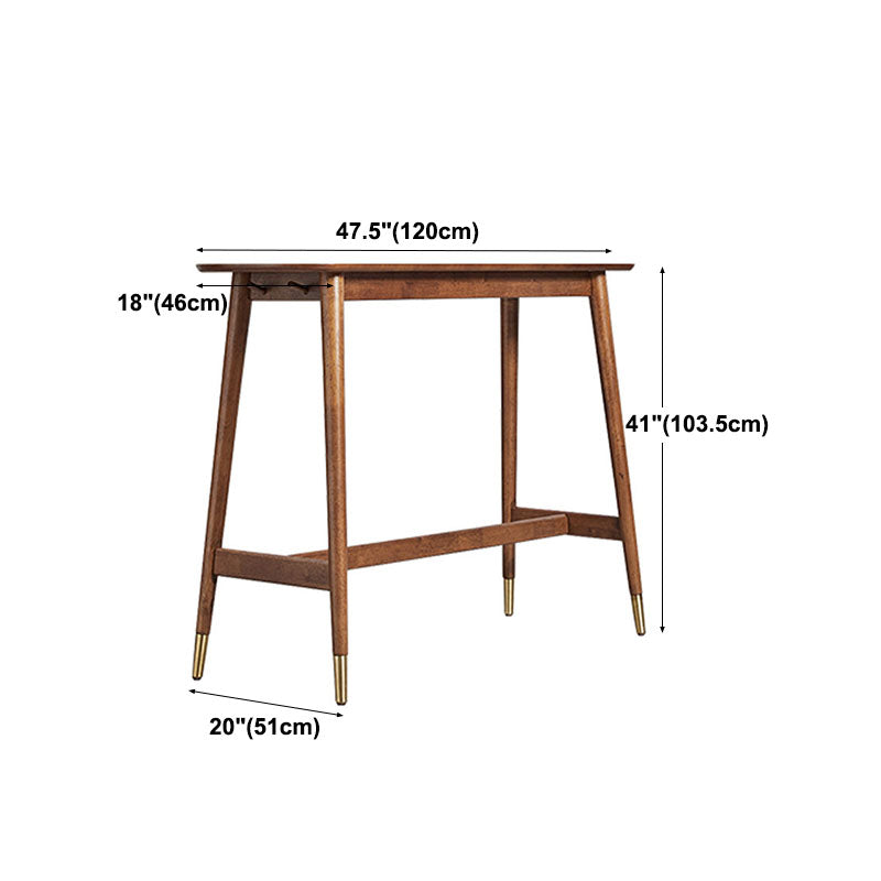 Industrial Style Natural Wood Bar Table Oval Top Indoor 40.75"H Bistro Table Clearhalo 'Bar Furniture' 'Bar Tables' 'bar_tables' 'furn' 'furn_bar_tables' 'Furniture' 'furniture_bar_tables' 'Kitchen & Dining Furniture' 'kitchen&dining_furn' 'kitchen' 4258527
