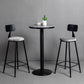 Industrial Metal Bar Table 21.6" Round Top Faux Marble Pedestal Bistro Table for Cafe Clearhalo 'Bar Furniture' 'Bar Tables' 'bar_tables' 'furn' 'furn_bar_tables' 'Furniture' 'furniture_bar_tables' 'Kitchen & Dining Furniture' 'kitchen&dining_furn' 'kitchen' 4258562